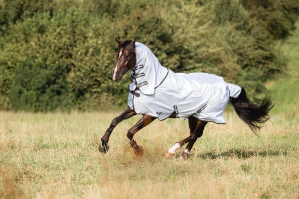 Fliegendecke Halsteil RugBe SuperFly - leichte Ekzemdecke für Pferde, Halsteil abnehmbar